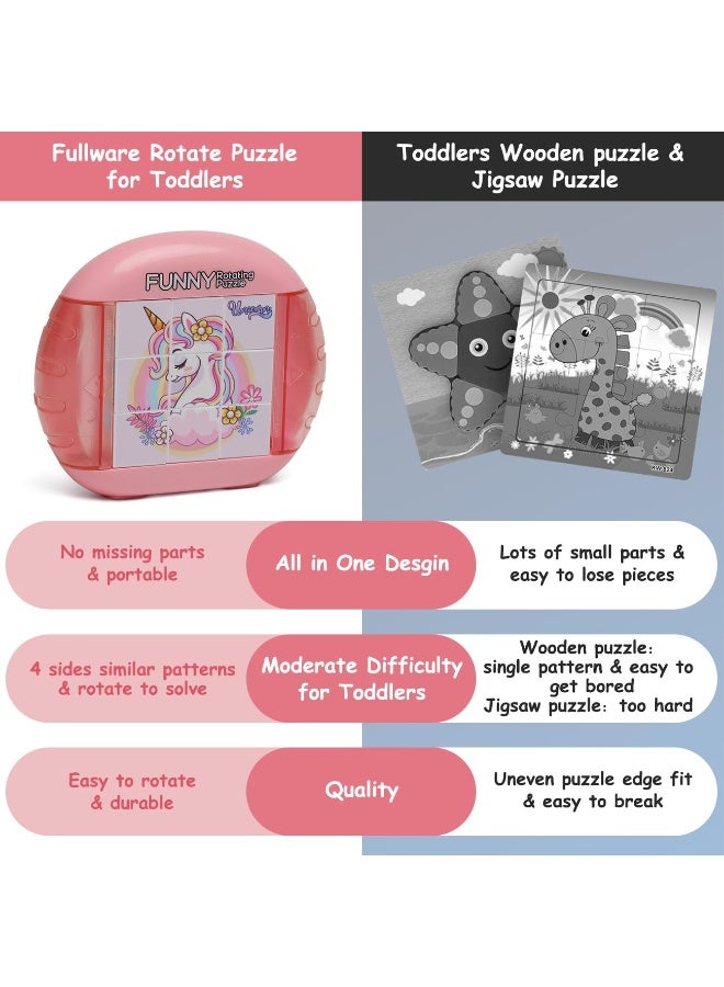 Rotating Puzzle For Kids Aged 3 4 5 6 7 8, 4 In 1 Puzzle For Toddlers Traveling, Cars, Airplanes, Road Trip Activities, Fine Motor Skills, Great Gift For Boys And Girls Aged 3+ - Image 5